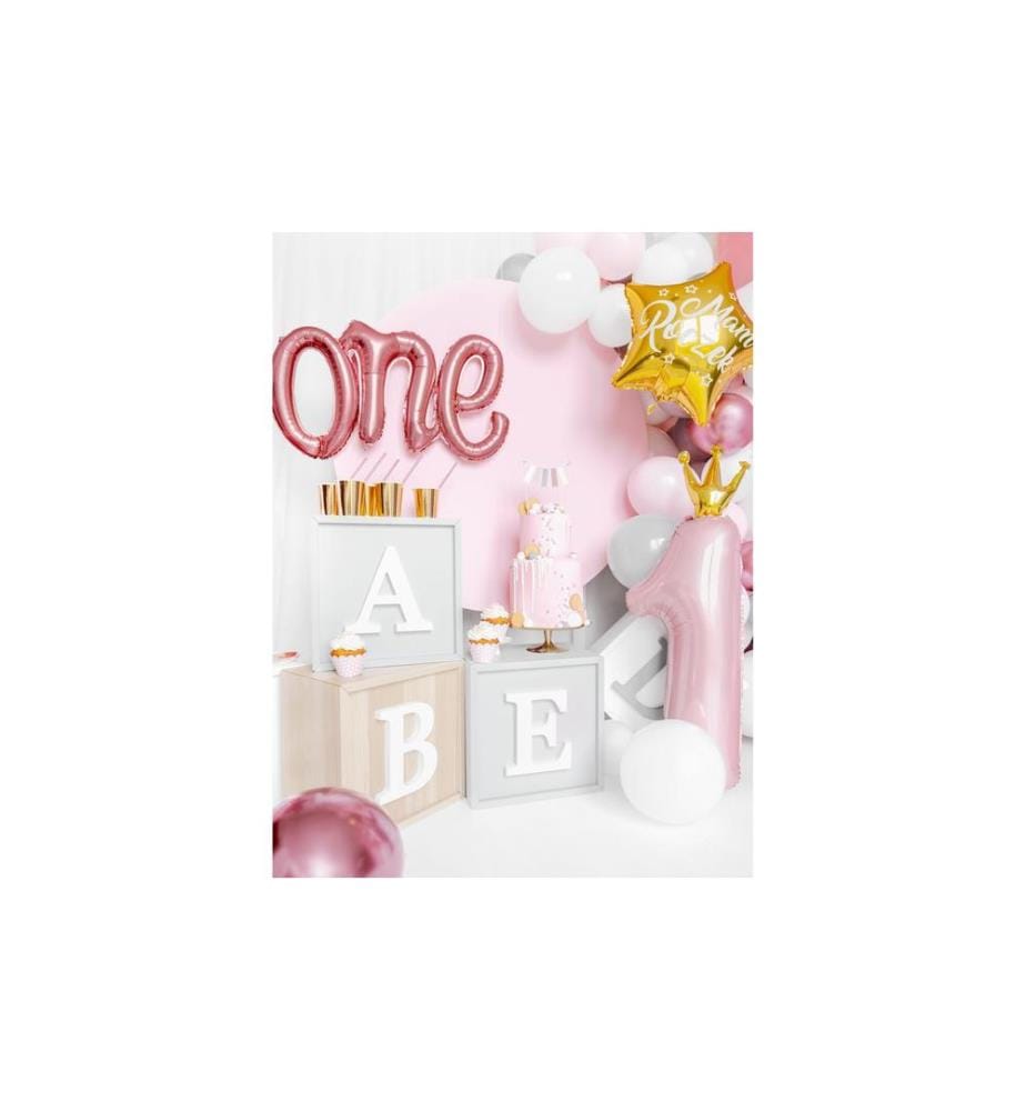 PARTYDECO - Folienballon Number 1 Gold/Rosa