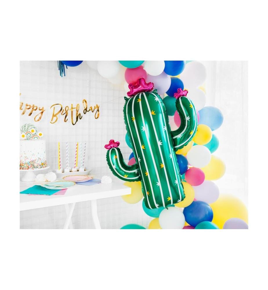 PARTYDECO - Folienballon Cactus Grün