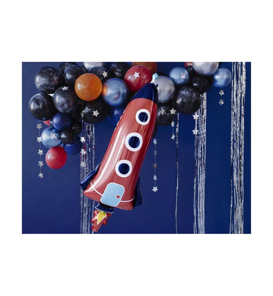 PARTYDECO - Folienballon Rocket Mehrfarbig