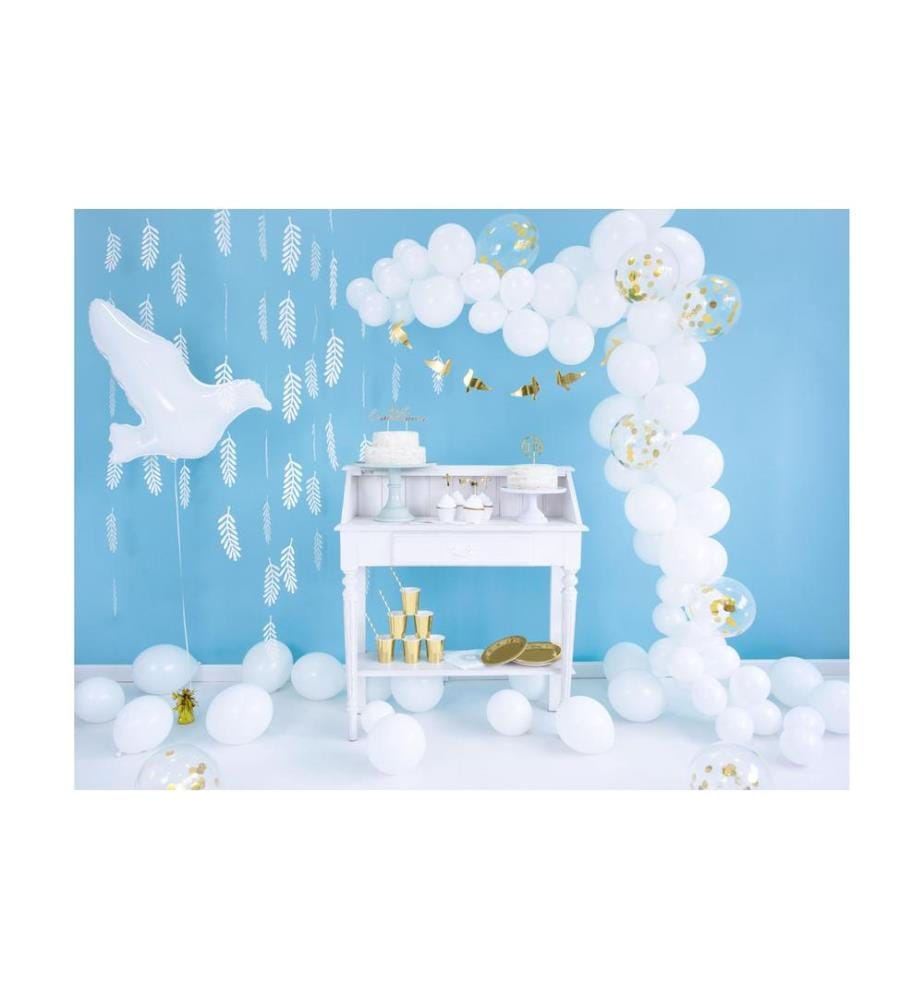PARTYDECO - Folienballon Taube Weiss