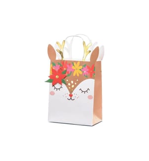 PARTYDECO - Sac cadeau Chevreuil 20,5 x 30 x 10,5 cm, Multicolore
