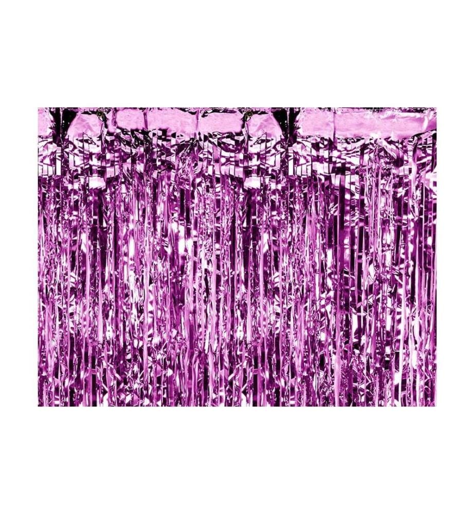 PARTYDECO - Partyaccessoire Vorhang 90 x 250 cm, Violett