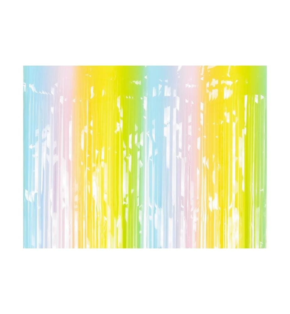PARTYDECO - Partyaccessoire Vorhang 100 x 195, Mehrfarbig