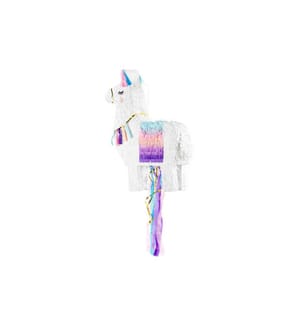 PARTYDECO - Pinata Lama, 41 x 49.5 x 10 cm, Weiss, 1 Stück