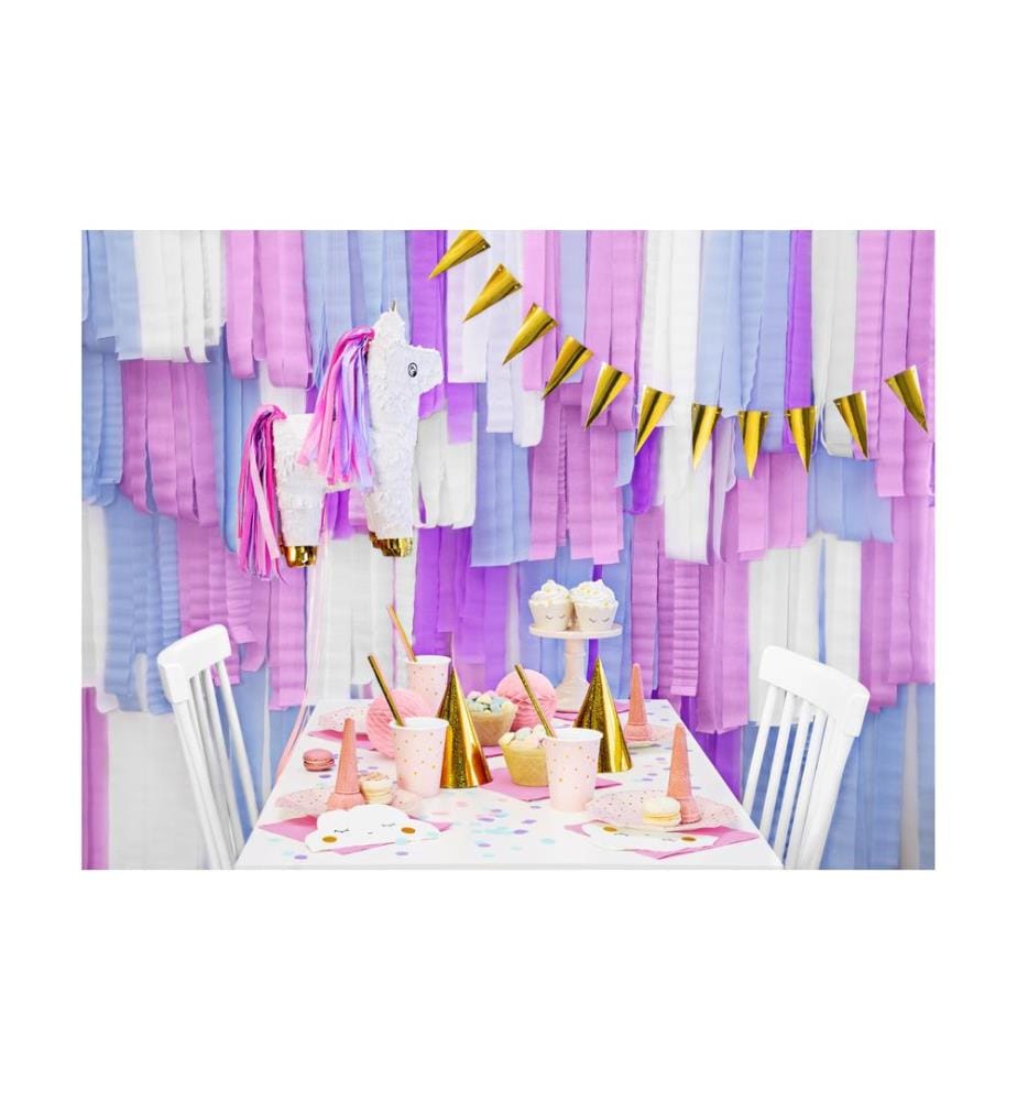 PARTYDECO - Pinata Einhorn, 24.5 x 34 x 9 cm, Pink/Weiss, 1 Stück