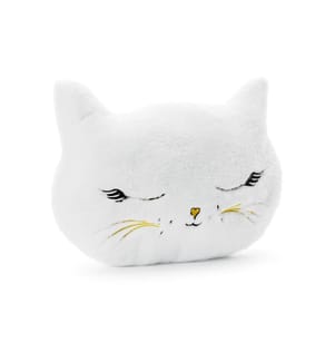 PARTYDECO - Kissen Cat 42 x 32 cm, Crème