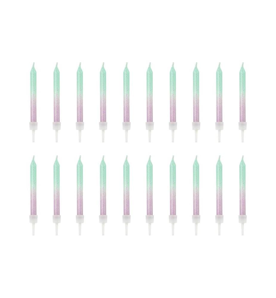 PARTYDECO - Bougie Ombre 20 Pièce/s