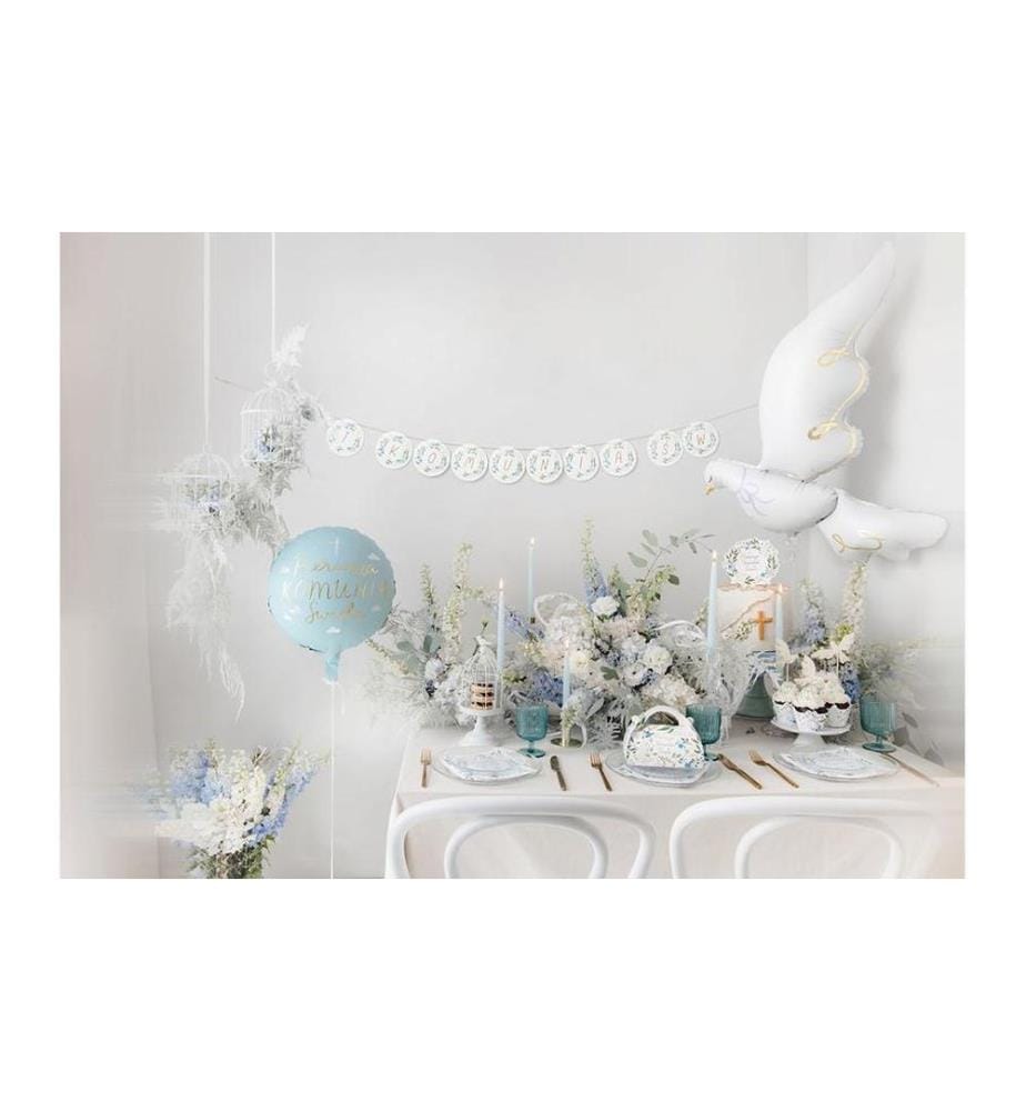 PARTYDECO - Folienballon Taube 80 x 100 cm, Weiss
