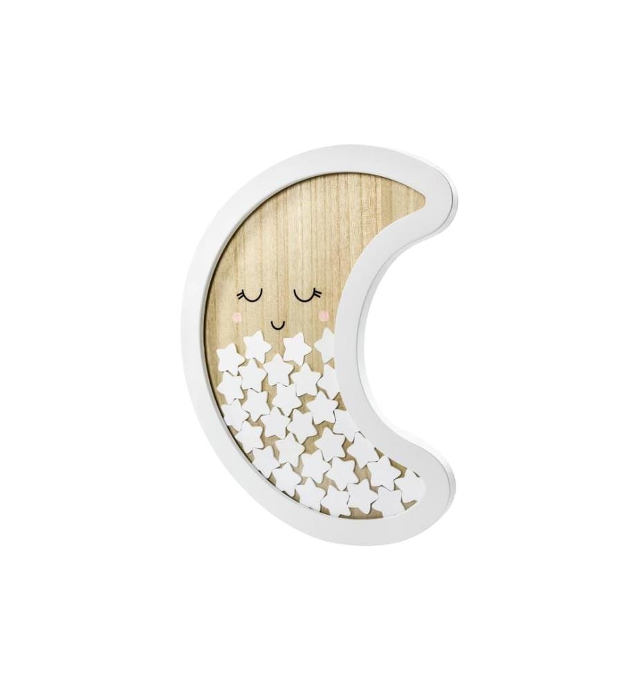 PARTYDECO - Gästebuch Mond Weiss