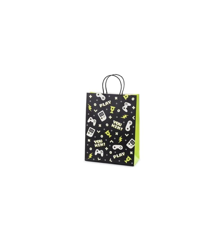 PARTYDECO - Geschenktasche Game 10 x 24 x 32 cm