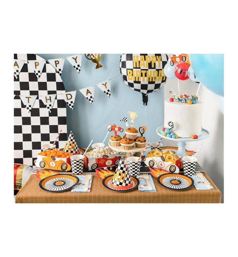 PARTYDECO - Partyhüte Auto 16 cm, 6 Stück