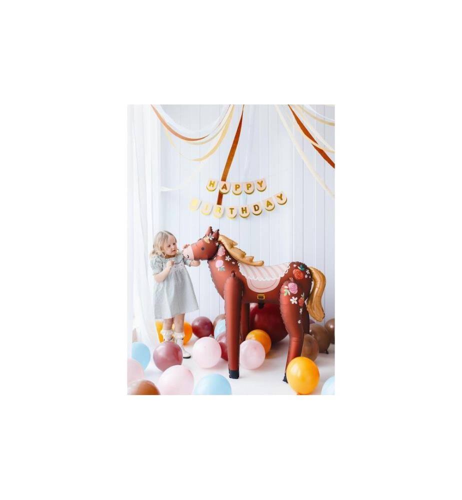 PARTYDECO - Folienballon Pferd Braun