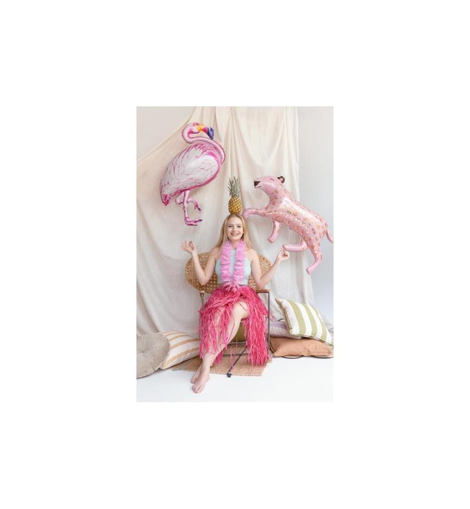 PARTYDECO - Halskette Hawaii 120 cm, Hellrosa