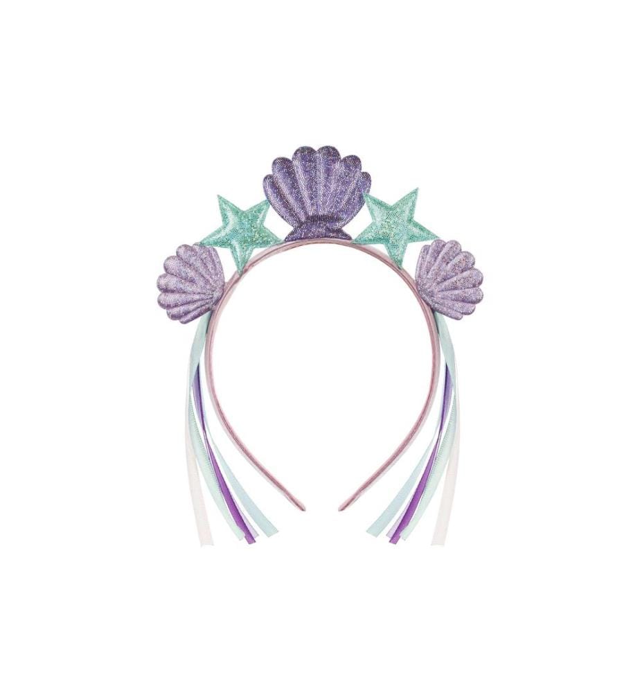 PARTYDECO - Haarreif Meerjungfrau 19.5 x 17.5 cm, Violett/Blau
