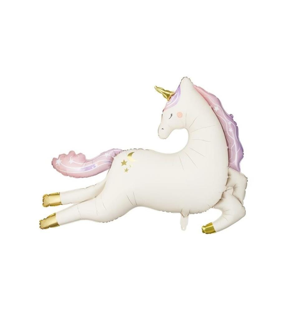 PARTYDECO - Ballon en aluminium Licorne en couleur, 113 x 83 cm