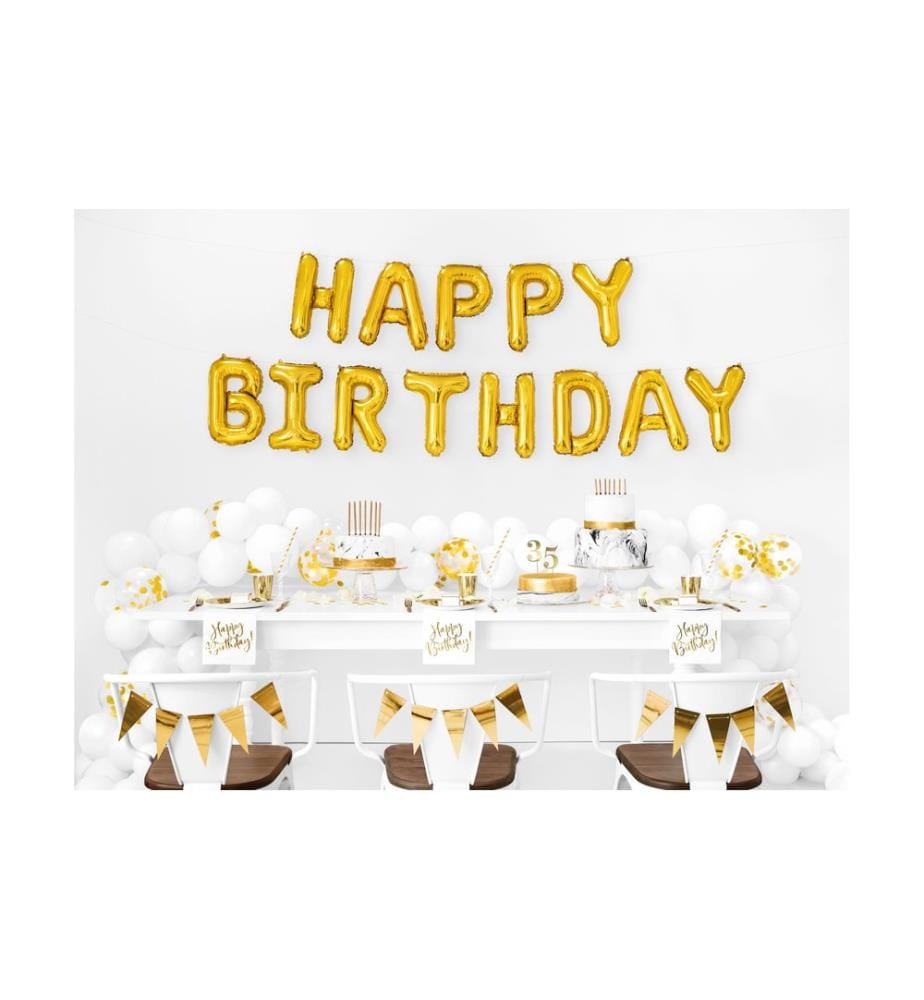 PARTYDECO - Serviettes en papier Joyeux anniversaire 33 cm x 33 cm, 20 Pièce/s