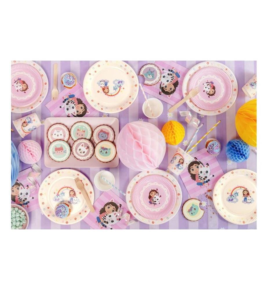 PARTYDECO - Serviettes en papier Gabby's Dollhouse 33 cm x 33 cm, 20 Pièce/s