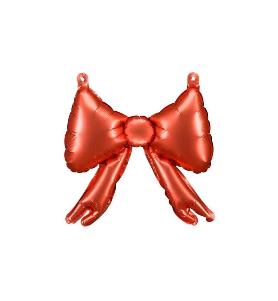 PARTYDECO - Ballon en aluminium Boucle, 25.5 x 25 cm, rouge, 5 pièces