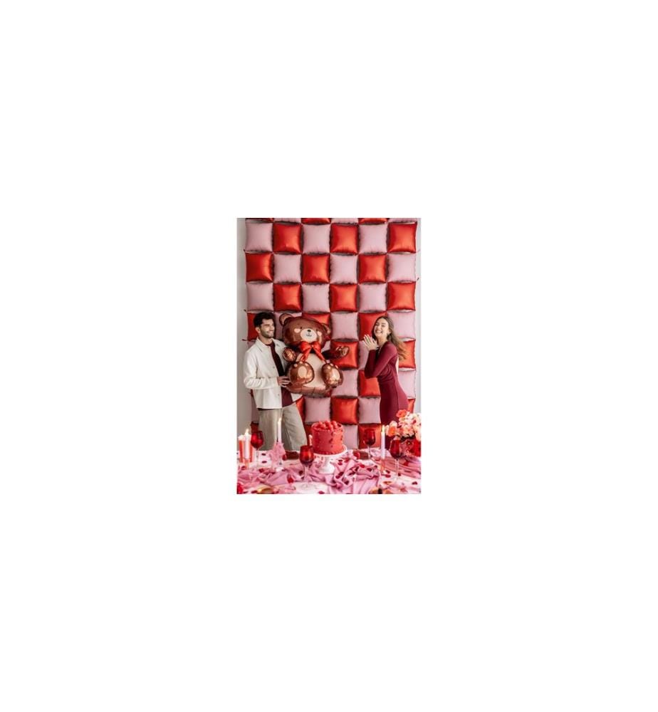 PARTYDECO - Ballon en aluminium Ours en peluche, 59 x 88 cm, 1 pièce