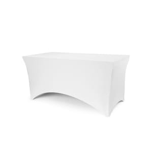 PARTYDECO - Housse de table de banquet, 183 x 76 x 74 cm, blanc