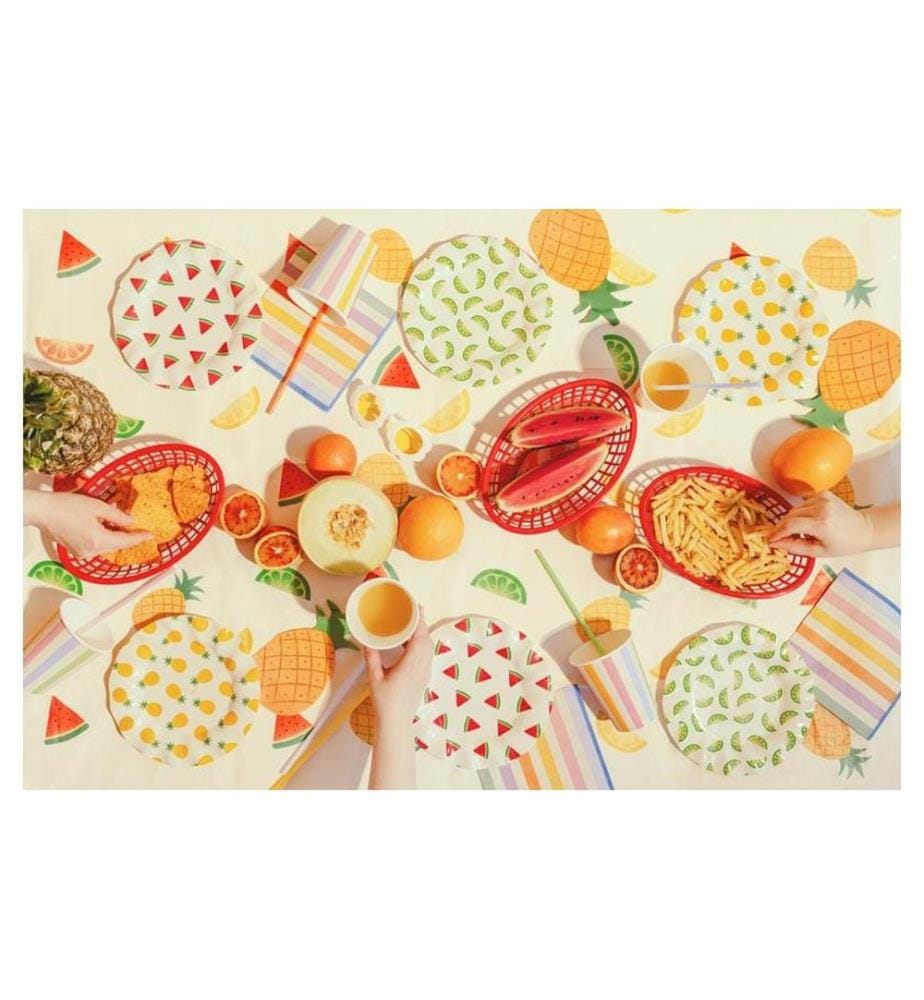 PARTYDECO - Einwegteller Früchte 6 Stück