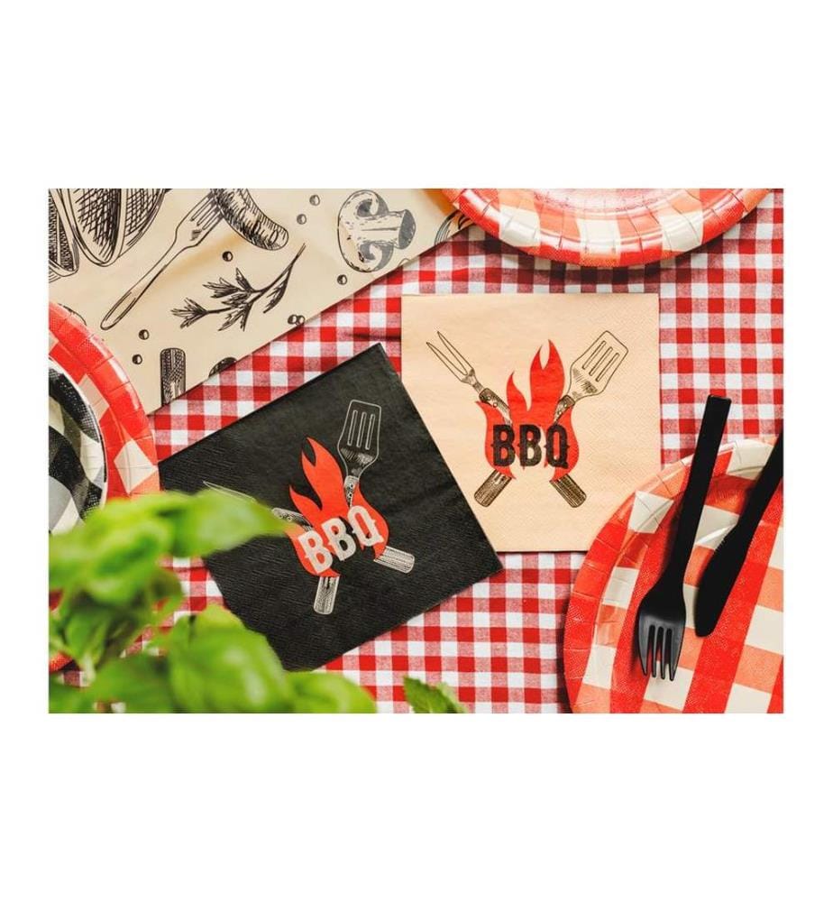 PARTYDECO - Serviettes en papier Barbecue BBQ 33 cm x 33 cm