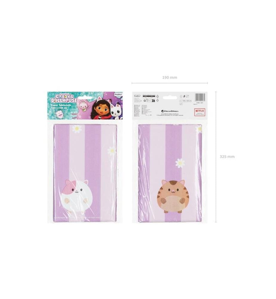 PARTYDECO - Tischdecke Gabbys Dollhouse 180 cm x 120 cm, Mehrfarbig