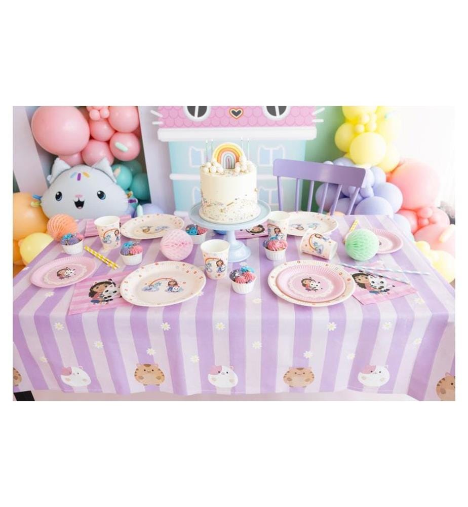 PARTYDECO - Tischdecke Gabbys Dollhouse 180 cm x 120 cm, Mehrfarbig