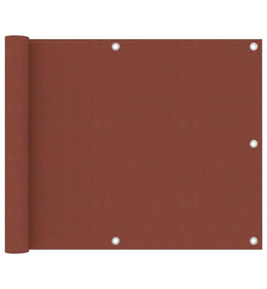 Balkon-Sichtschutz Terracotta-Rot 75x500 cm Oxford-Gewebe