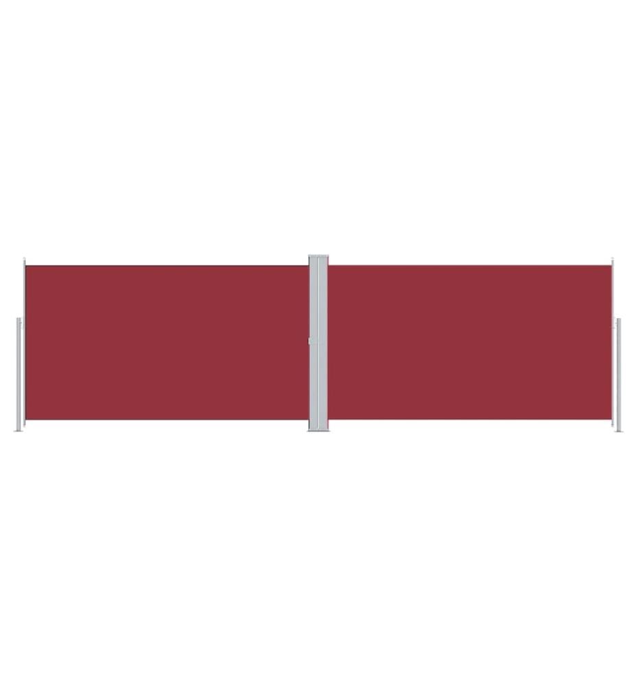 Auvent latéral rétractable Rouge 180x600 cm