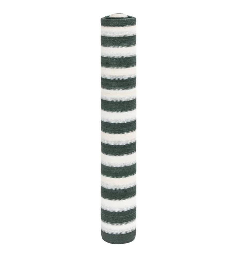 Filet brise-vue vert et blanc 2x10 m PEHD 150 g/m²
