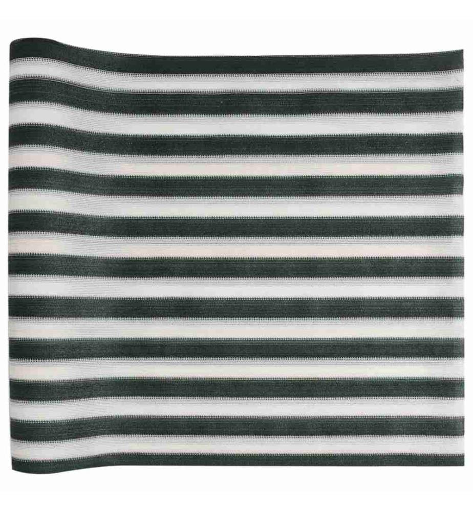 Filet brise-vue vert et blanc 2x10 m PEHD 150 g/m²
