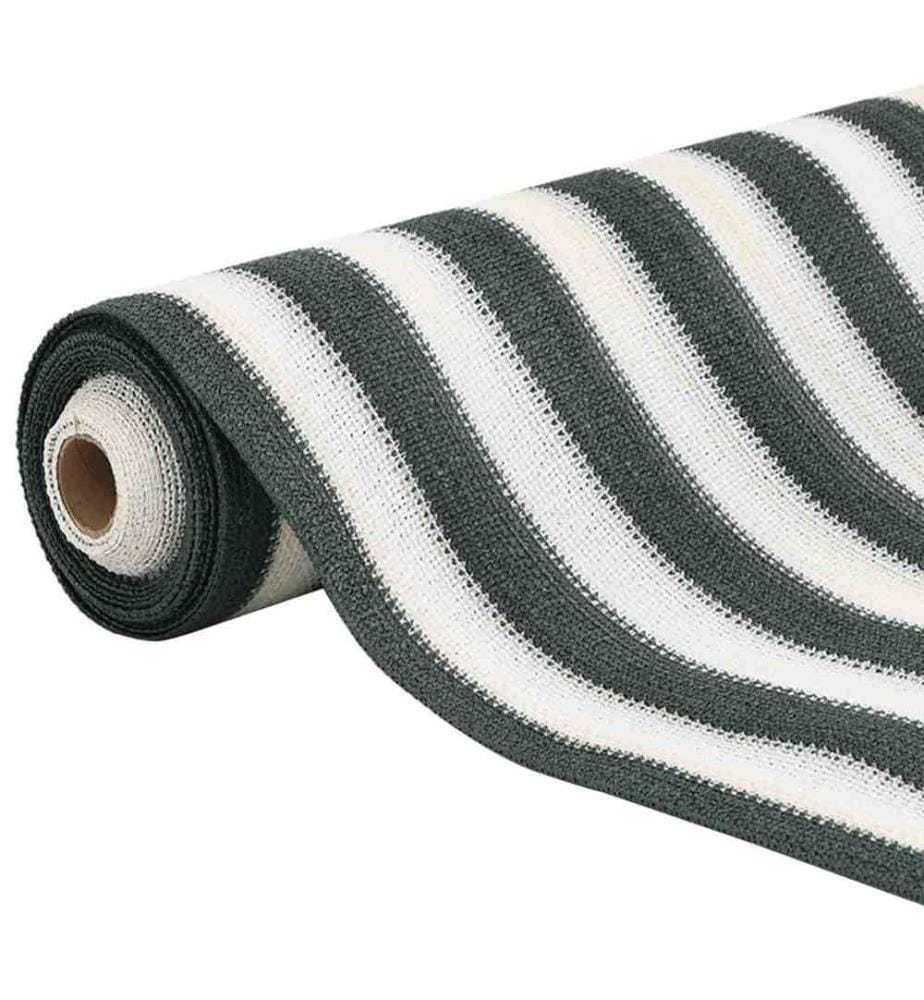 Filet brise-vue vert et blanc 2x10 m PEHD 150 g/m²