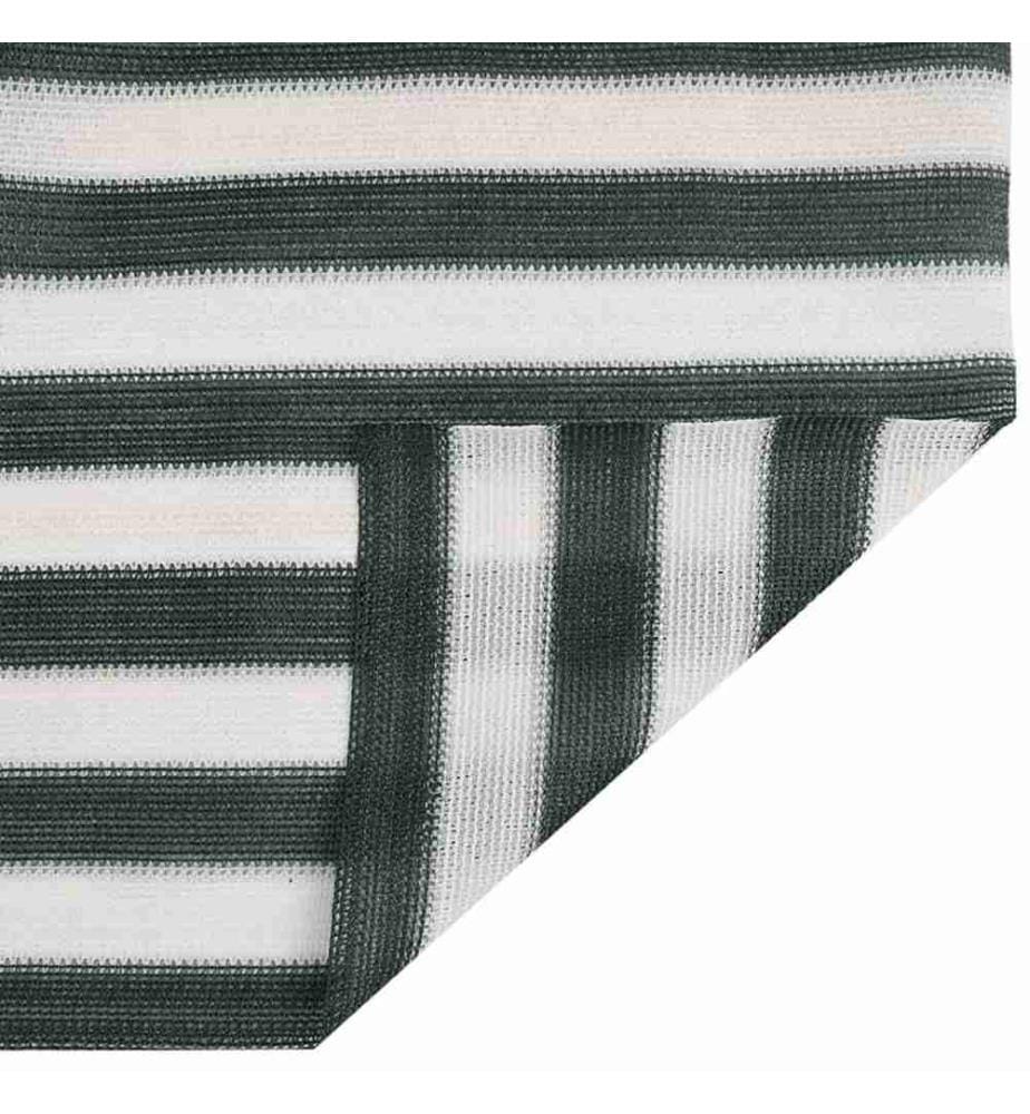 Filet brise-vue vert et blanc 2x10 m PEHD 150 g/m²