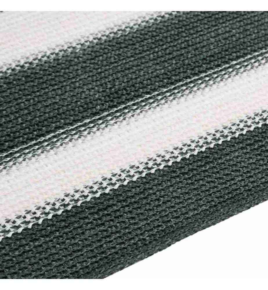 Filet brise-vue vert et blanc 2x10 m PEHD 150 g/m²