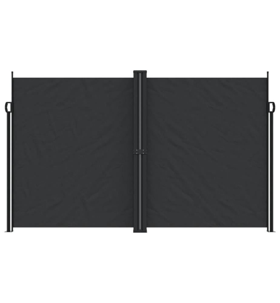 Auvent latéral rétractable noir 200x600 cm