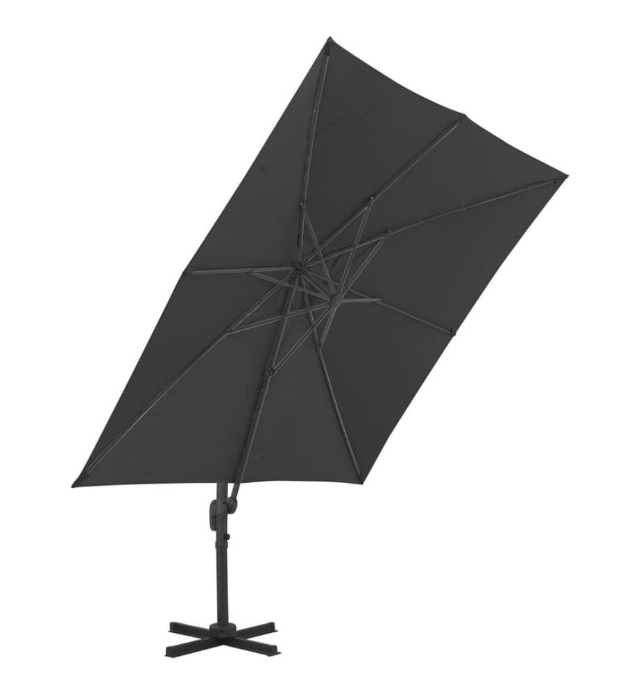 Ampelschirm mit Aluminium-Mast 300x300 cm Anthrazit