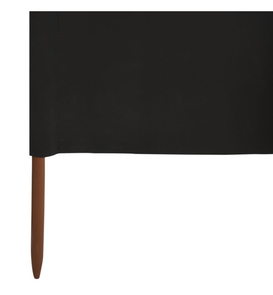 Paravent 6 panneaux Tissu 800 x 160 cm Noir