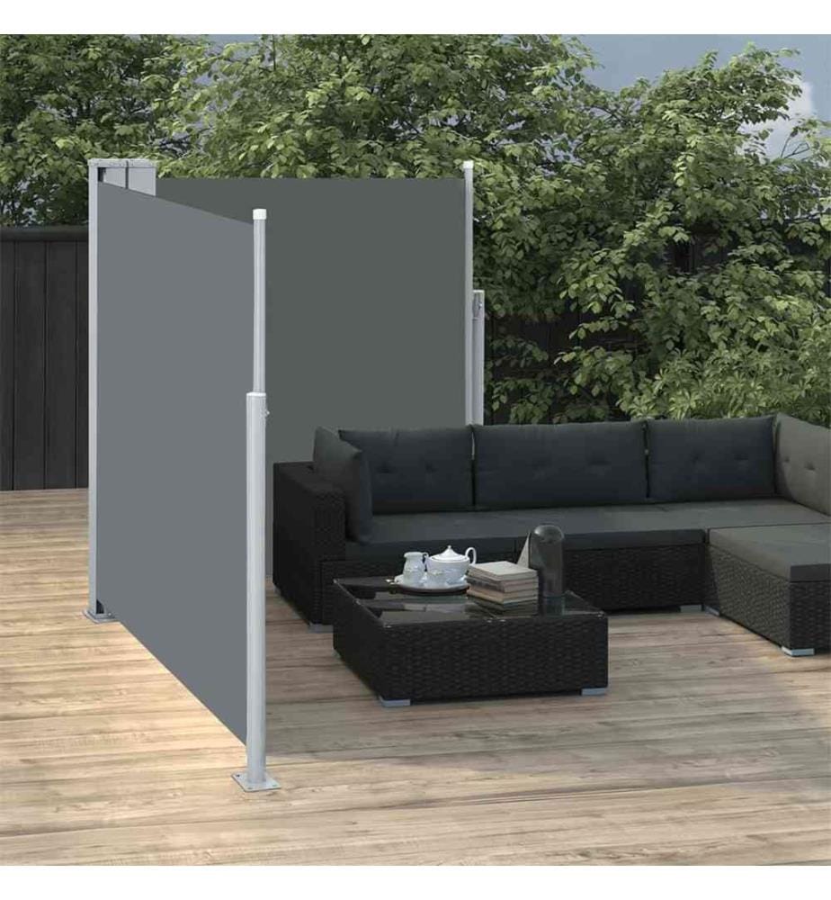 Auvent latéral rétractable Anthracite 140 x 600 cm