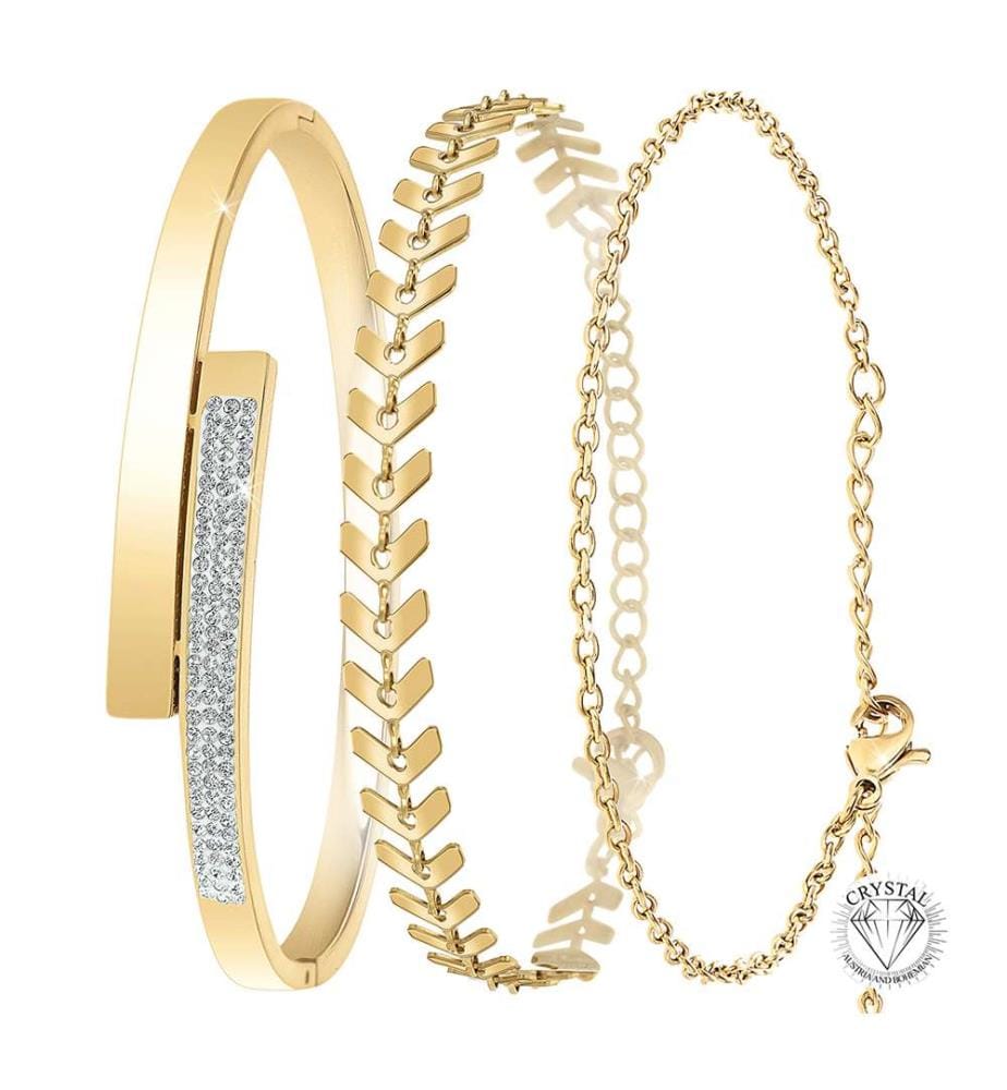 3er-Set Armbänder - Gold