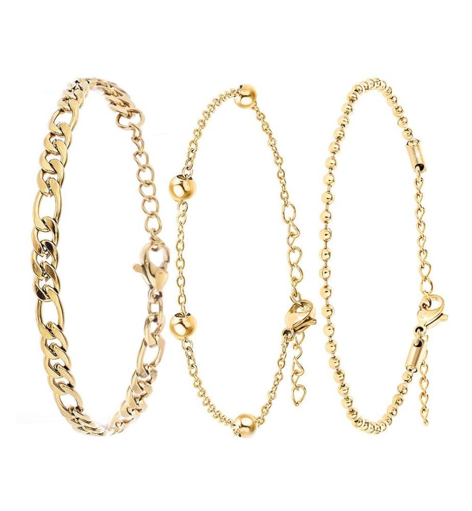 3er-Set Armbänder von Bijoux - Vergoldet