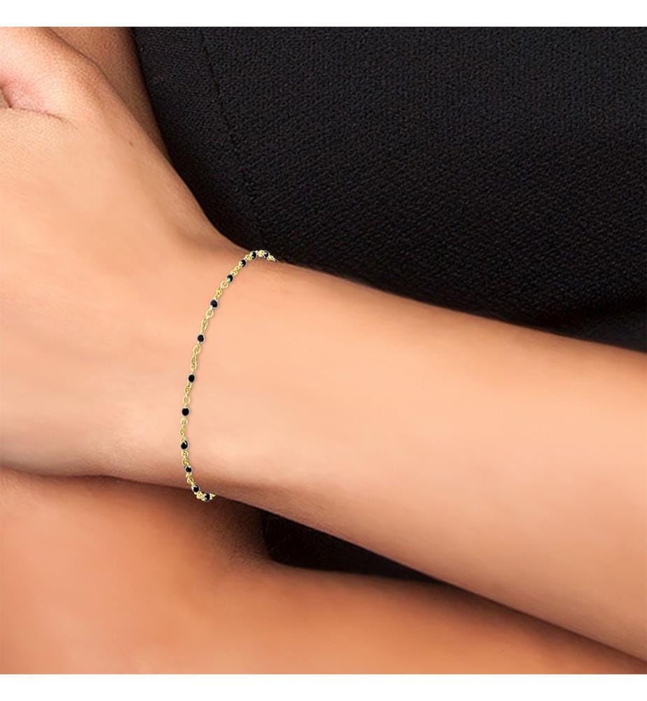 Perlenarmband - Schwarz