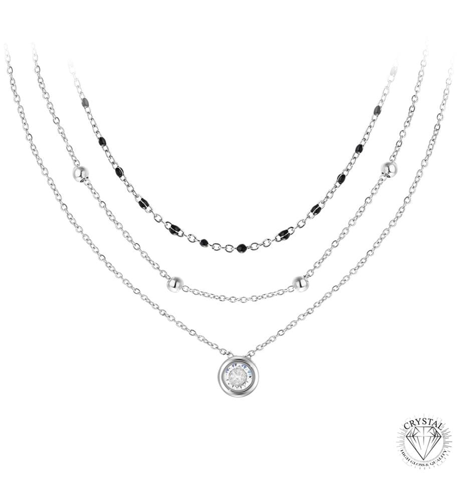 3er-Set Halsketten - Silber