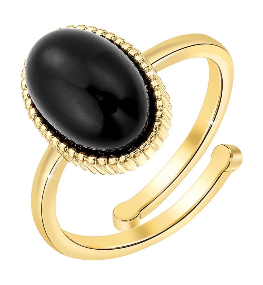 Ring mit schwarzem Onyx - Schwarz
