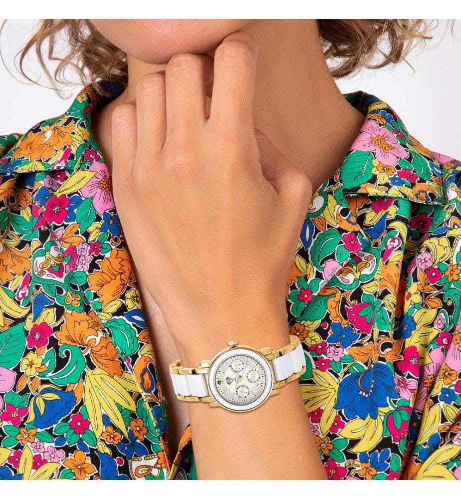 Elegante Uhr mit einem echten schwarzen Diamanten - Vergoldet