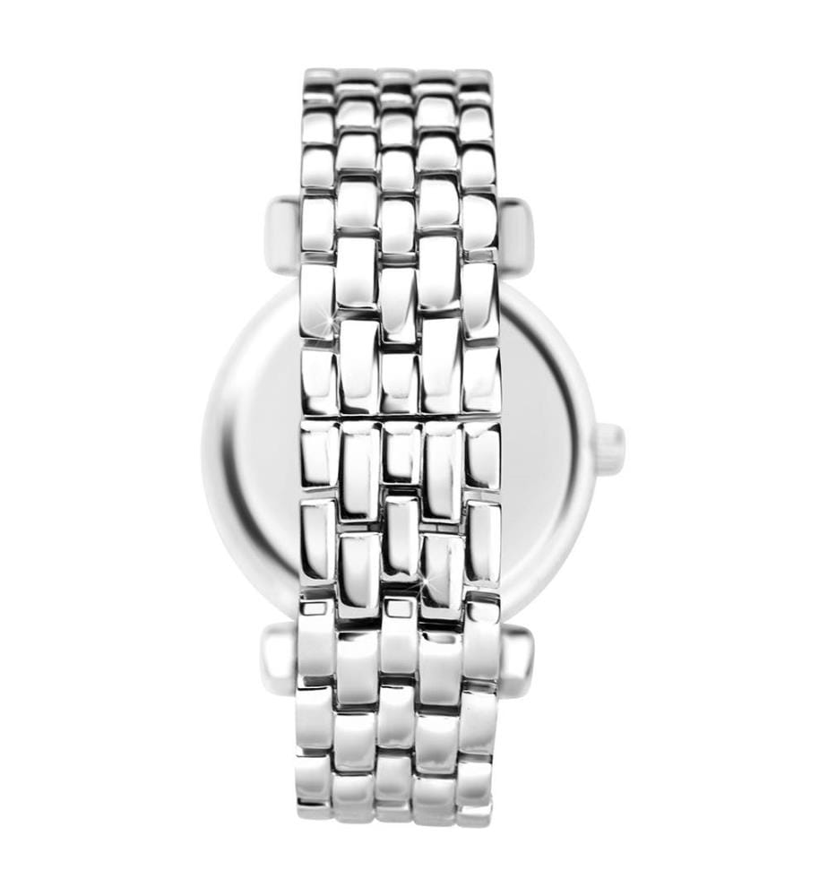 Elegante Uhr mit funkelnden Kristallen - Silber