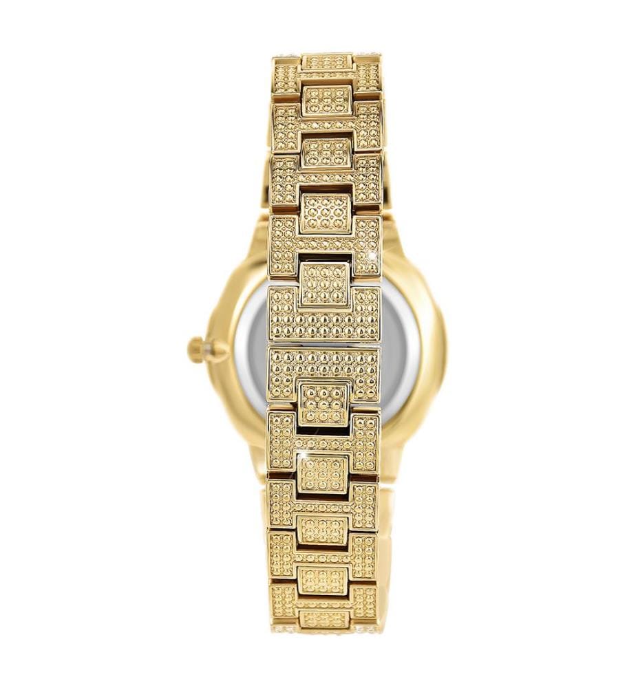 Montre ornée de Cristaux scintillants - Doré