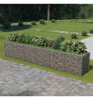 Gabionen-Hochbeet Verzinkter Stahl 540×90×100 cm