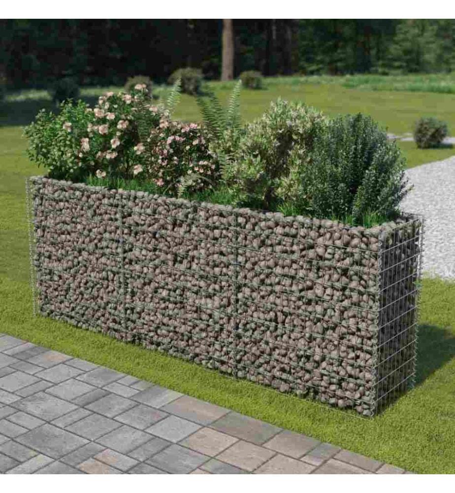 Gabionen-Hochbeet Verzinkter Stahl 270×50×100 cm