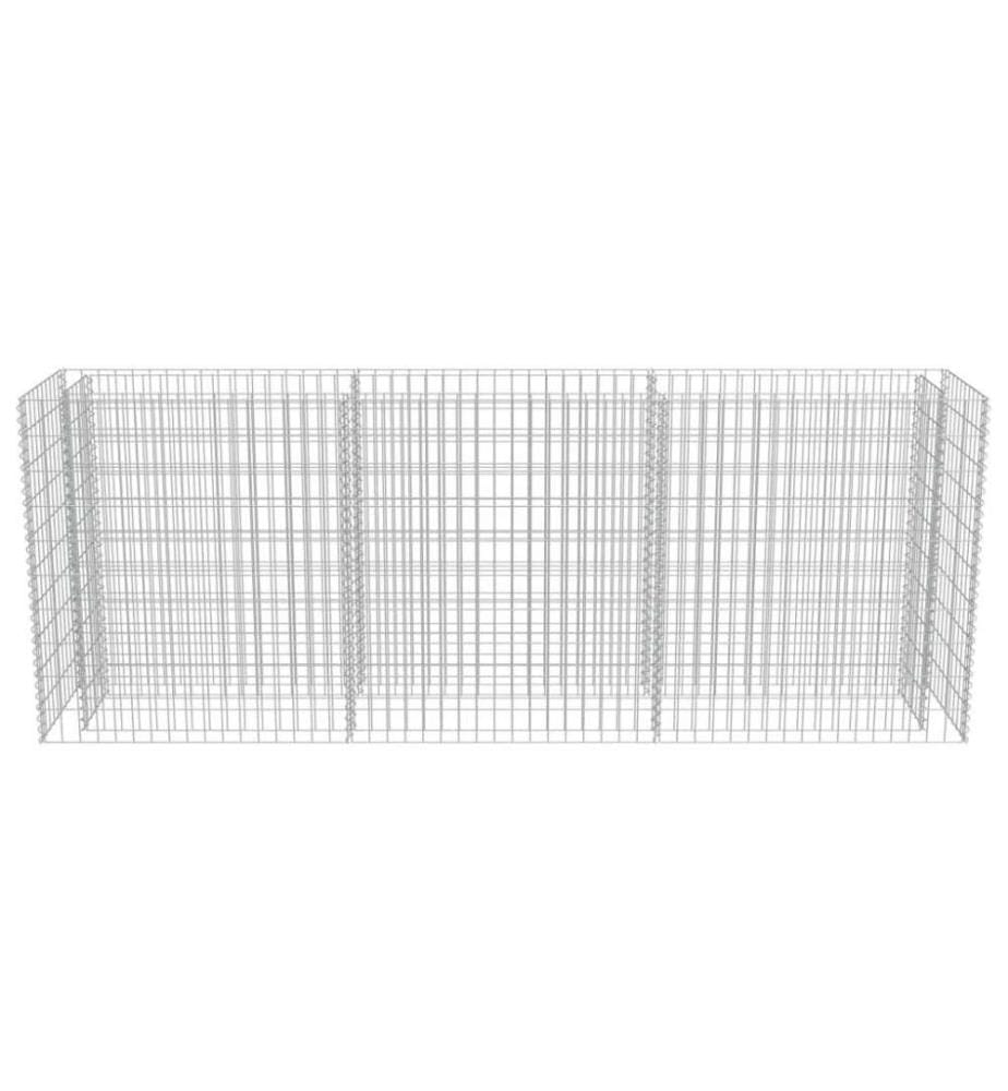 Gabionen-Hochbeet Verzinkter Stahl 270×50×100 cm